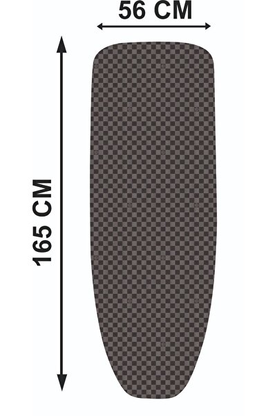GERCELLA King Xxl(165X56 CM) Gri Ütü Masası Kılıfı (ÜTÜ MASASI &AKSESUARLARI,...