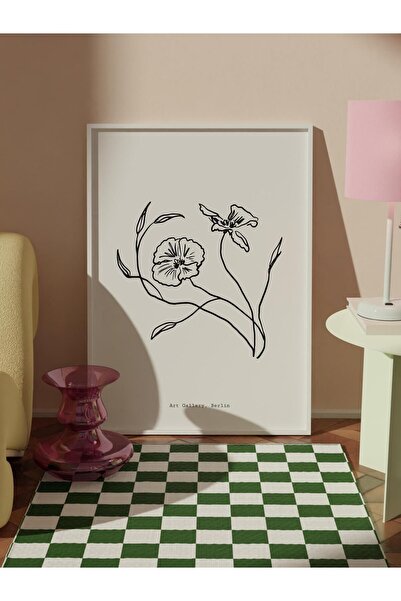 Postifull Minimalist Painting Set, 3Pcs White Frame and Poster - Bedroom, Living Room, Kitchen Wall Decor