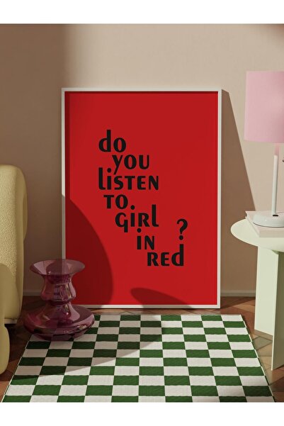 Postifull Red Painting Set, 3Pcs White Frame with Poster - Bedroom, Kitchen, Living Room Wall Decor