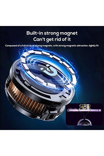 TMAX Ultra Kaliteli Klimalı Telefon Sogutucu Magsafe--mandallı Aliminyum Rgb Işıklı Fan