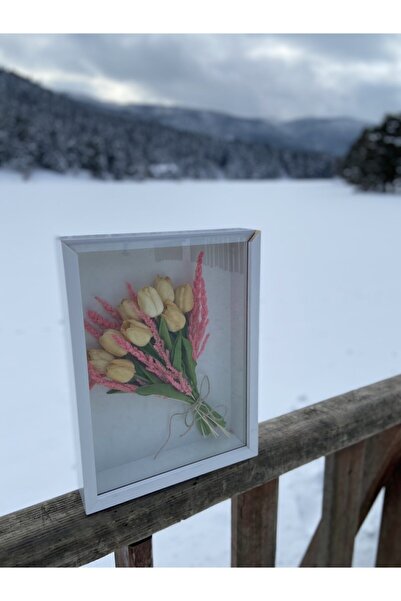 KONUK WOODEN 30x40beyaz Çiçek Kutusu Çerçeve