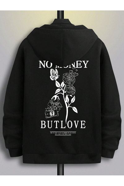 LA GULER Φούτερ με κουκούλα και τσέπη 3 νημάτων Unisex Oversize - Εκτυπωμένο