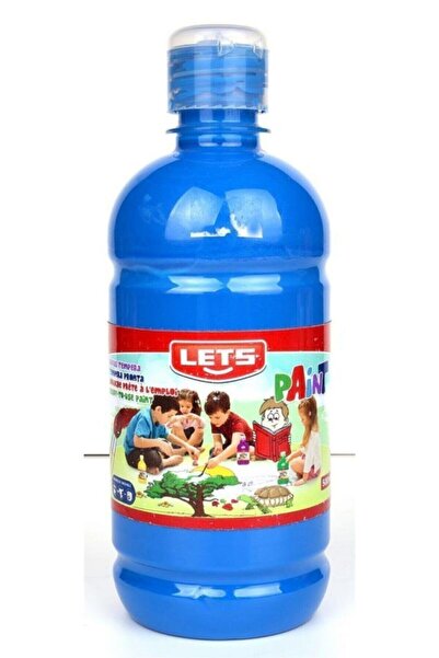 Lets L-5106 Guaj Boya Plastik Şişe Mavi 500 ml.