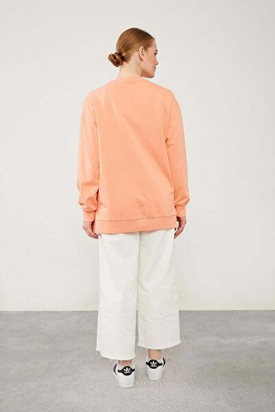 Levidor Somon Bisiklet Yaka Ribanalı Basic Sweat