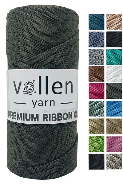 vollen yarn Premium 200gr/4mm Polyester Ribbon Thread, Macrame Thread, Bag Thread, Bracelet Thread, Hobby Thread, Cupboard Thread, Khaki