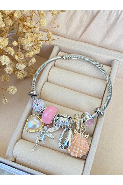 Karen Jewelry Deniz Kabuğu Charmlı Çelik Bileklik