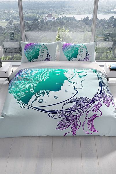 Cattleya Moon 3D Digital Printed Double Duvet Cover Set