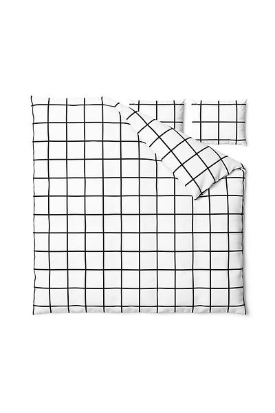 Cote Blanc Black Tile 100% Cotton - Oversize Quilt Cover and 2 Pillowcases
