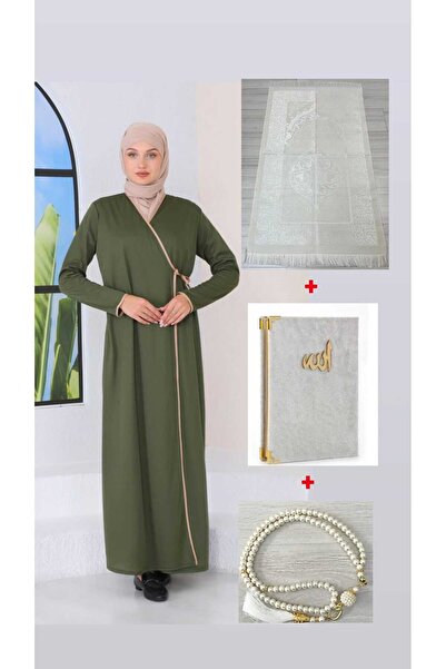 medipek Yandan bağlamalı namaz elbisesi,yasin,seccade ve 99'luk tesbih