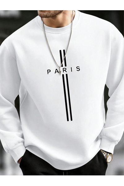 LA GULER Φούτερ Paris Printed Unisex Oversize - Crew Neck