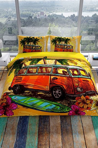 Cattleya Caravan 3D Cotton Satin Double Duvet Cover Set