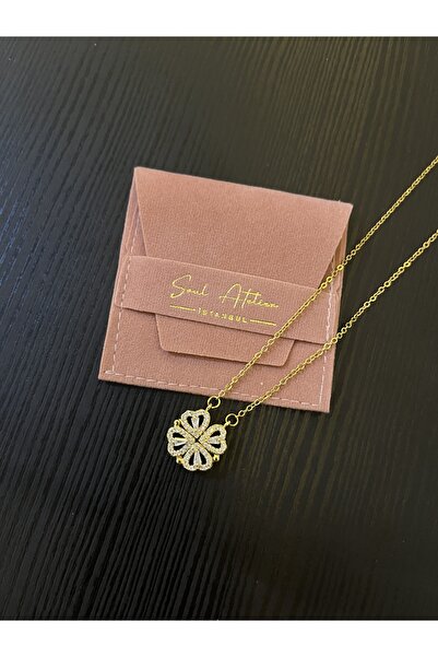 Soul Atelier Açılır Kapanır 4 Kalpli Yonca Çelik Kolye