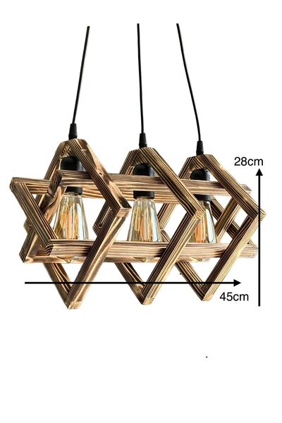 AVİZEVİ AVİZEVİ AYDINLATMA ESTER 3 LÜ SIRALI AVİZE