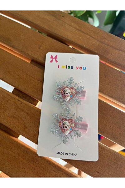 EyER Shoping Ροζ κλιπ πόρπης με φιγούρα Έλσα