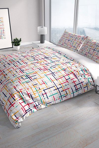 Cattleya Colorful 3d Cotton Satin Double Duvet Cover Set