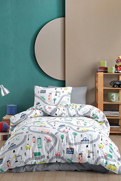 Cote Blanc 100% Cotton Single Elastic Duvet Cover Set