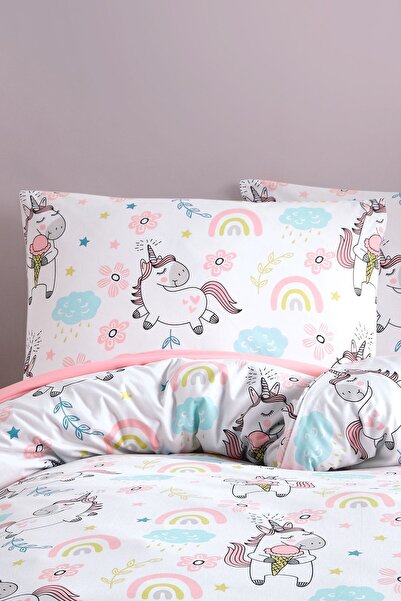 Cote Blanc Unicorn Patterned 100% Cotton 2-Piece Pillow Case - 50x70