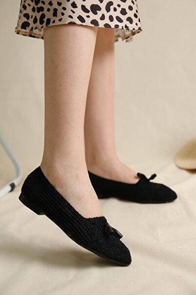 Oksit Γυναικεία πλεκτά γυναικεία παπούτσια μπαλαρίνας Aida Tasseled