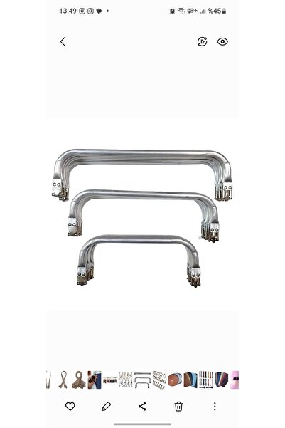 SARE TUHAFİYE HOBİEVİ Τσάντα μεταλλική κρυφή μετάλλια 25 εκ. Ασημί χρώματος - Άνετη χρήση