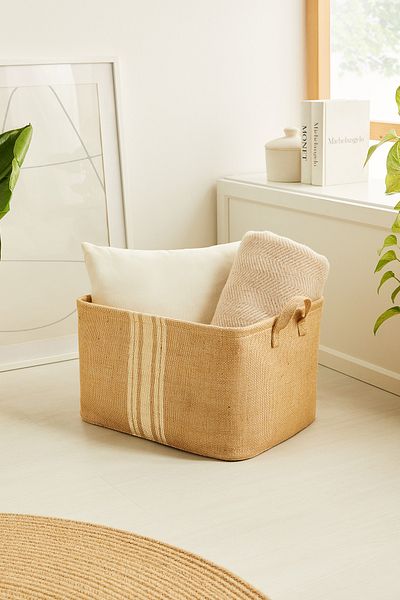 Ocean Home Textile Комплект от 2 юта, органайзер за играчки за гардероб, сгъваем кош за съхранение, кошница за съхранение, детски гардероб, пералня