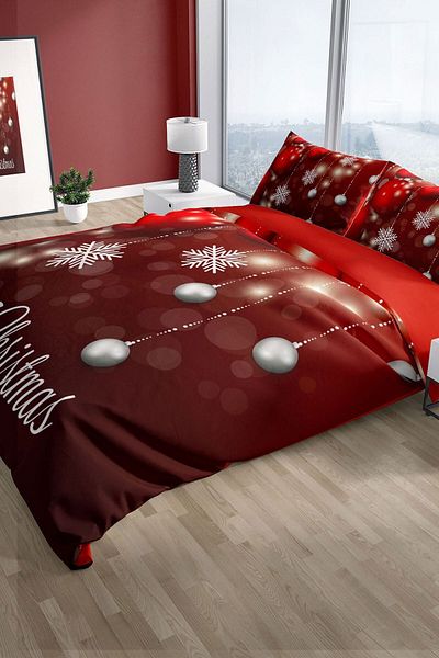 PerlaSera NY Flake 3D Cotton Satin Double Duvet Cover Set