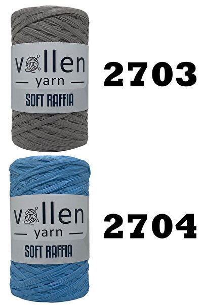 vollen yarn Yumuşak Rafya Kağıt Ip, Doğal Rafya Ipi, Ayna Ipi, Canta Ipi , Supla, Şapka Ve Orgu Ipi,saks Mavi