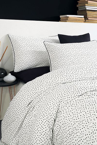 Cote Blanc Double Duvet Cover Set - 100% Cotton, Points