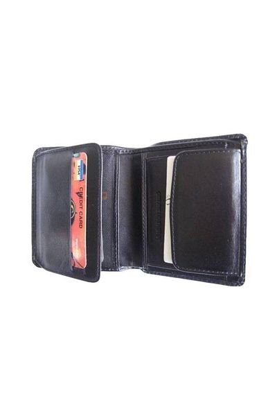 Zenga Original Leather Small Size Men's Wallet 121-1 Black