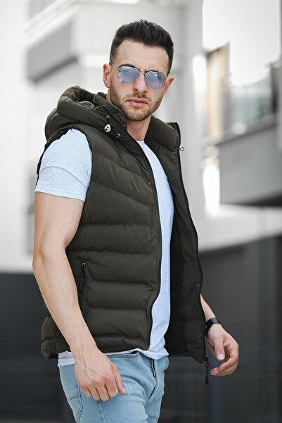 Oksit Giaco Slim Fit Hooded Waterproof Puffer Men's Puffer Vest