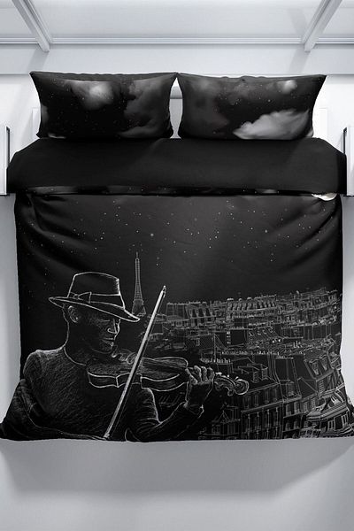 PerlaSera City 3d Cotton Satin Double Duvet Cover Set