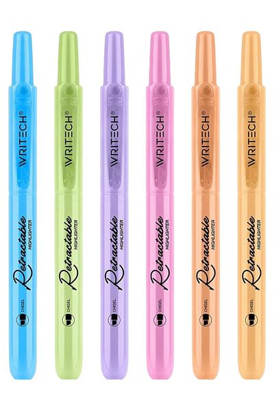 SEYFİKİRTASİYE High Quality 6-color Highlighter - American Production, Return Guaranteed, Pastel Colors