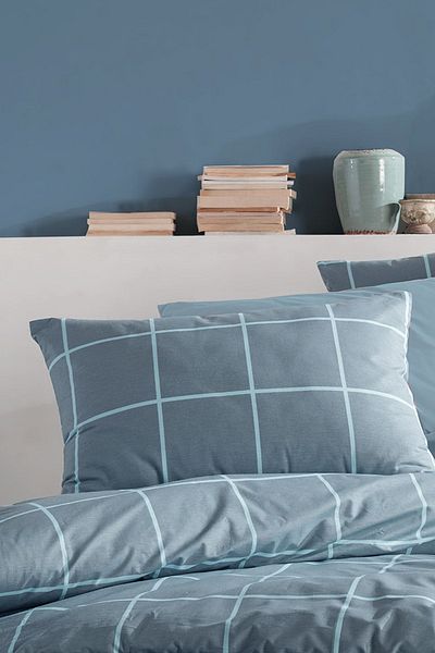 Cote Blanc Față de pernă din 2 bucăți Tile Blue - 100% bumbac, 50x70