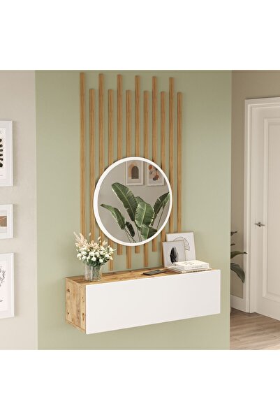 L'occi Concept Lisboa Aynalı Dresuar Ahşap Çıtalı Set LI2-AW