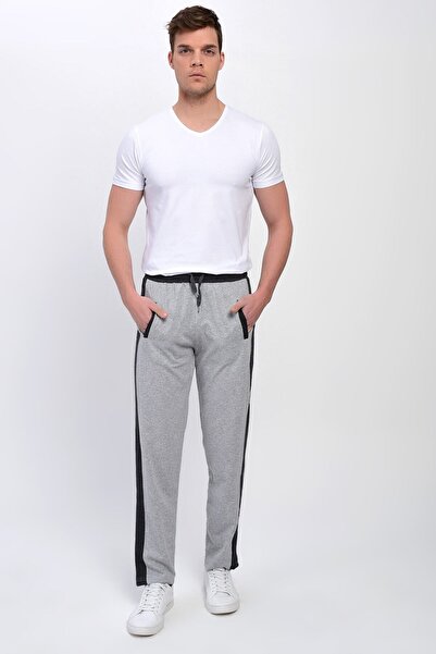 DYNAMO Men's Grimelange Sweatpants with Elastic Waist and Stripes on the Sides