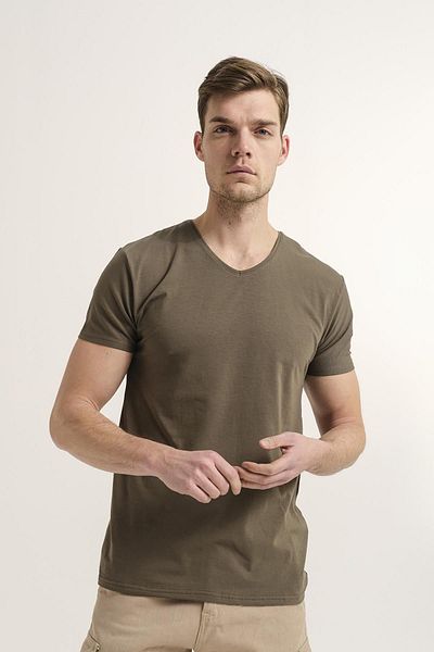Oksit Ανδρικό μπλουζάκι Riley V-Neck Slim Fit Basic