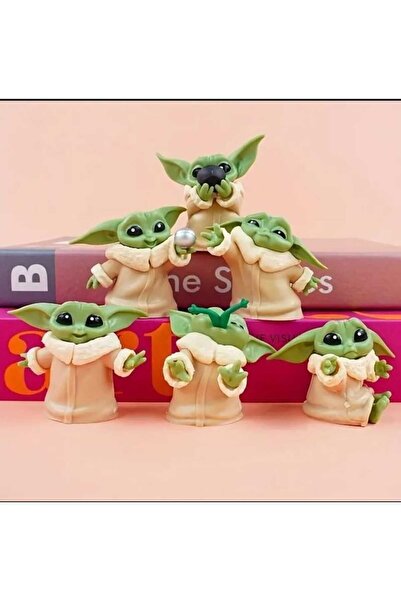 mr shopping MR Baby Yoda 6lı Set Figür Bebek Yoda  Figürleri Seti Star Wars Ç...