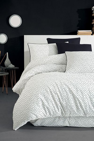 Cote Blanc Single Duvet Cover Set - Points 100% Cotton