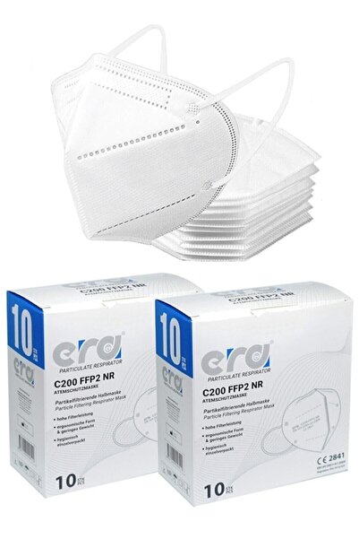 ERA C200 Ffp2 Maske Beyaz Renk 10 Adet