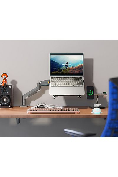 Ergoflex حامل كمبيوتر محمول متوافق مع Nb North Bayou F80-fp مقاس 10 بوصة - 17 بوصة مع ممتص للصدمات