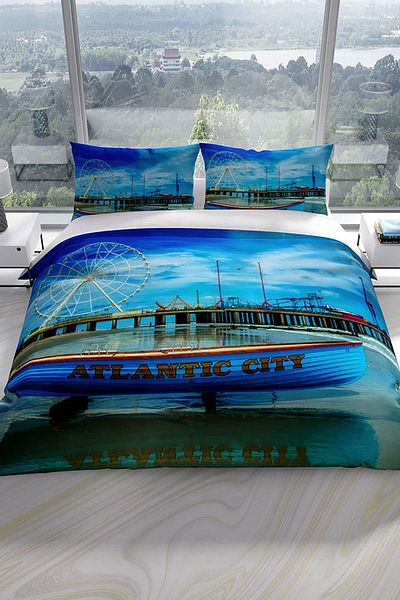 Cattleya Atlanta 3D Cotton Satin Double Duvet Cover Set