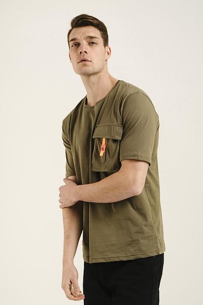Oksit Ανδρικό μπλουζάκι Comfort Fit με λεπτομέρεια Aldrich Bellows Pocket Crew Neck