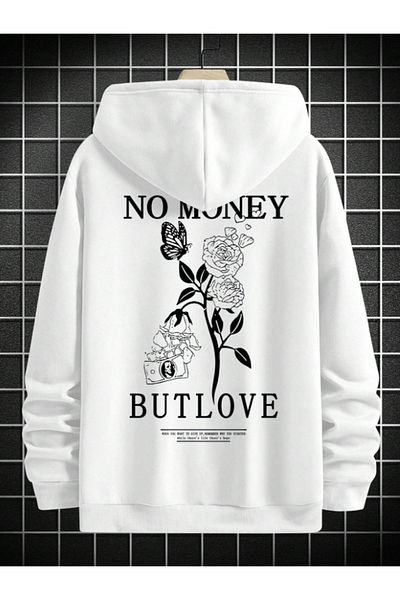 LA GULER Φούτερ με κουκούλα και τσέπη 3 νημάτων Unisex Oversize - Εκτυπωμένο