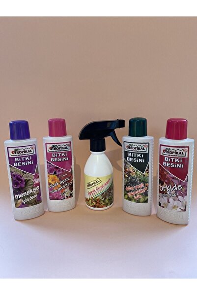 TROPİKAL Bitki Besini Seti 4 Adet 225 Ml Ve Yaprak Temizleyici 250 Ml