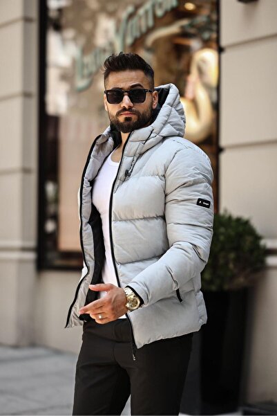 DOXGER Iceberg Erkek Regular Fit Su ve Rüzgar Geçirmez Mont | Sabit Kapüşonlu, 3 Cepli