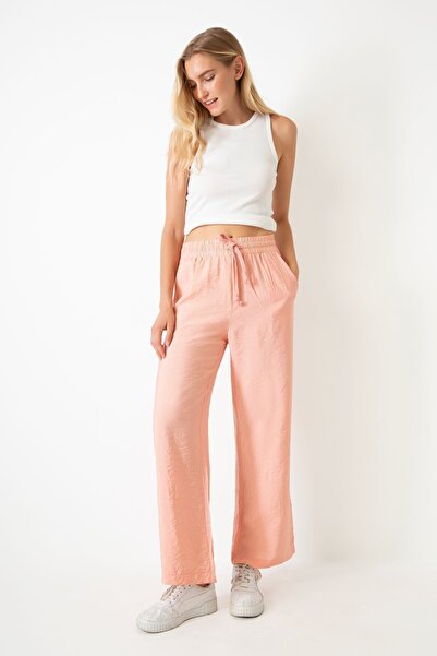 Miss couture بنطلون كتان صيفي رقيق وفضفاض