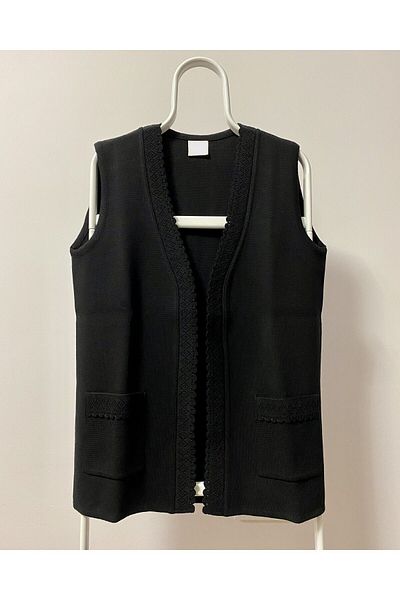 we are the best UYSALİDA Middle Age and Above Mother Knitwear Vest - Buttonless Design