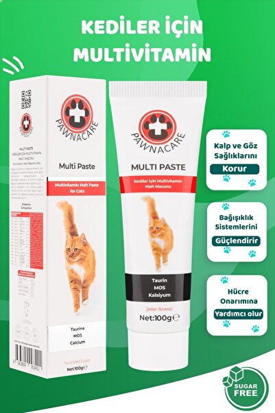Zethome Multi Paste Kedi Multivitamini Malt Macunu Taurin Mos Kalsiyum Yepyen...