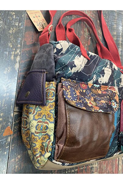 Street Bag Patchwork Etnik Otantik Bohem Omuz Çantası El Çantası Günlük Kullanım Seyehat Kullanım Postacı Çanta