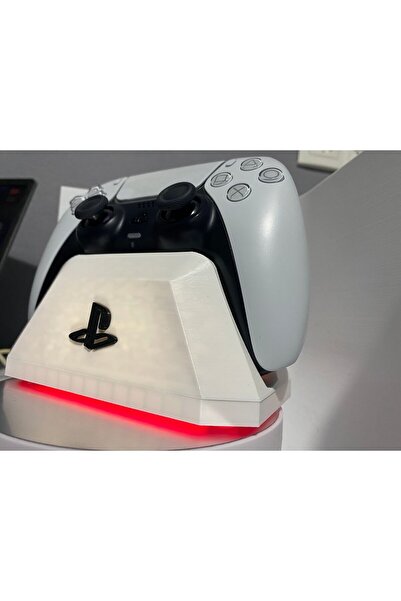 Devotech Playstation 5 ışıklı Dualsense Joystick Kol Standı Ps5 Kol Tutucu Beyaz