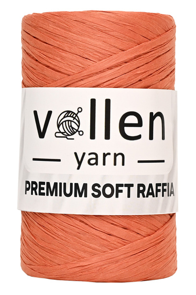 vollen yarn حبل ورق الرافية الناعم، خيط الرافية الطبيعي، خيط المرآة، خيط الحقيبة، سبلا، قبعة وخيط الأرغن، برتقالي